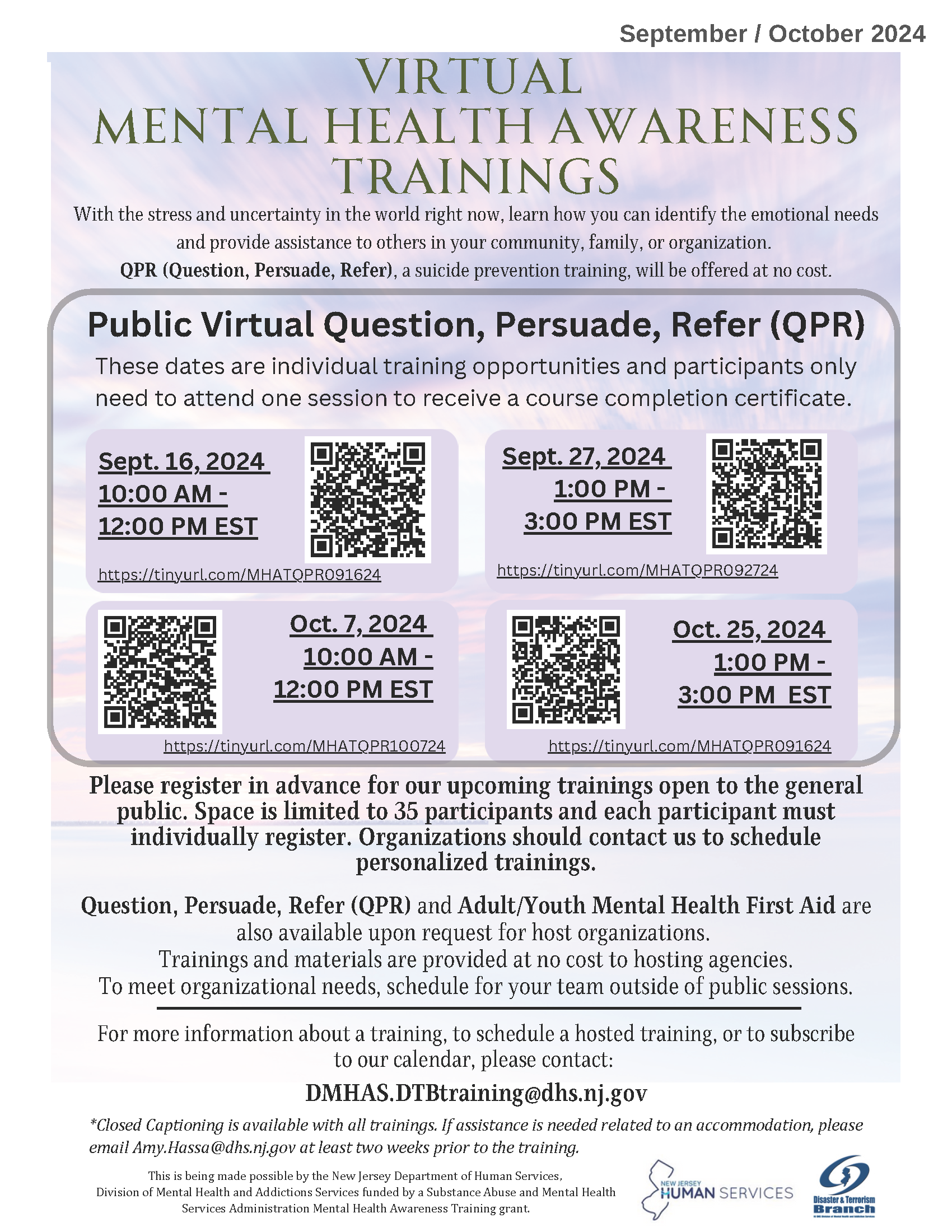 Department of Human Services Division of Mental Health and Addiction